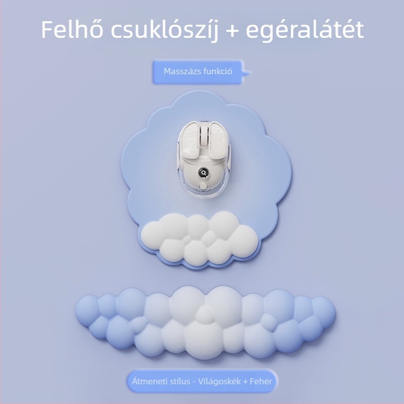 Csukló párna, kétoldalas habból készült (Cloud series), kopásálló, irodai használatra
