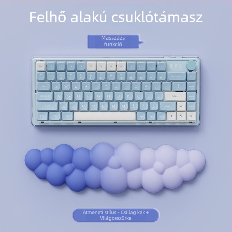 Csukló párna, kétoldalas habból készült (Cloud series), kopásálló, irodai használatra