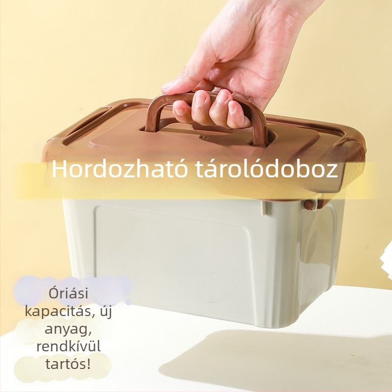 PP tároló doboz – zárható, por- és nedvességálló, többfunkciós szervező kerékkel és kézi hordozással