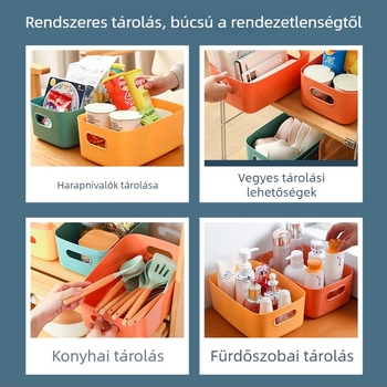 Műanyag tároló doboz – átlátszó rendező gardróbhoz és az asztalhoz, játékok tárolására