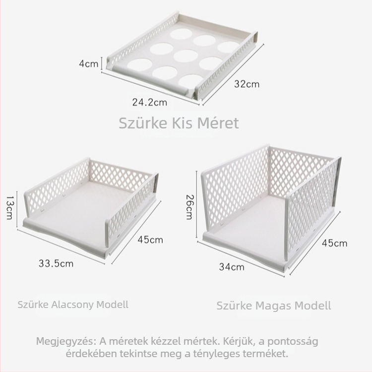 Műanyag, 4-szintű összecsukható tároló állvány gardróbhoz, nappaliba, konyhába és fürdőszobába