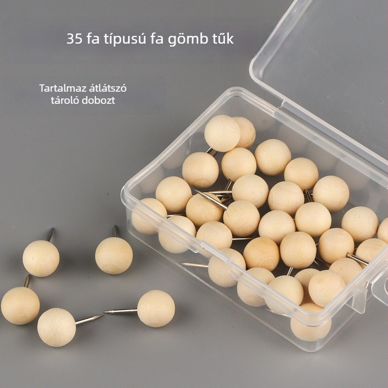 Fa gömbfejű gombostű iroda és oktatás céljára, modell cklrz-008, márka cklrz, dobozos csomagolás