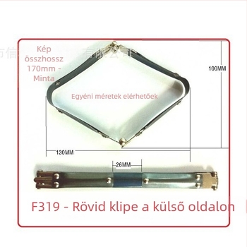 Táska szájklipsz — mangánacél, rugós zsebklipsz tervezés, kiegészítők a táskákhoz, testreszabható a Letter City-től