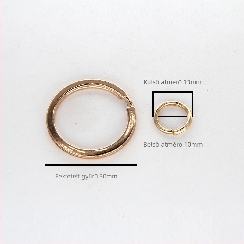 Vasból készült tekercs kulcstartó zár, elektroplakált, testreszabható