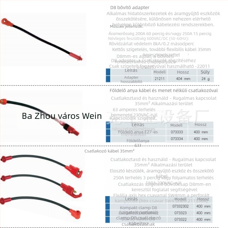 Elektromos csatlakozóvezeték 35 mm2 • Weienke • Power Construction • cikkszám 4018 • élő hálózaton végzett munkához