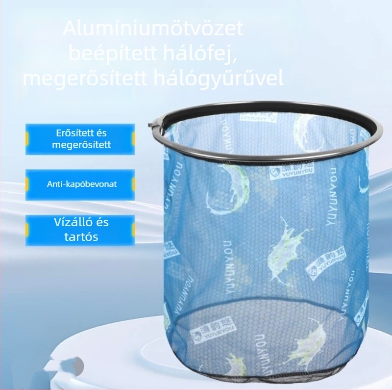 Hálófej alumíniumötvözetből a horgászathoz, frissített edzett változat, mélyebb kialakítás, Anti-Hook, vízszivárgás elleni védelem