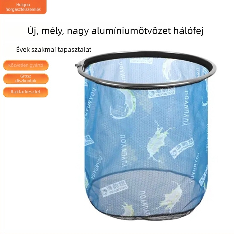 Hálófej alumíniumötvözetből a horgászathoz, frissített edzett változat, mélyebb kialakítás, Anti-Hook, vízszivárgás elleni védelem