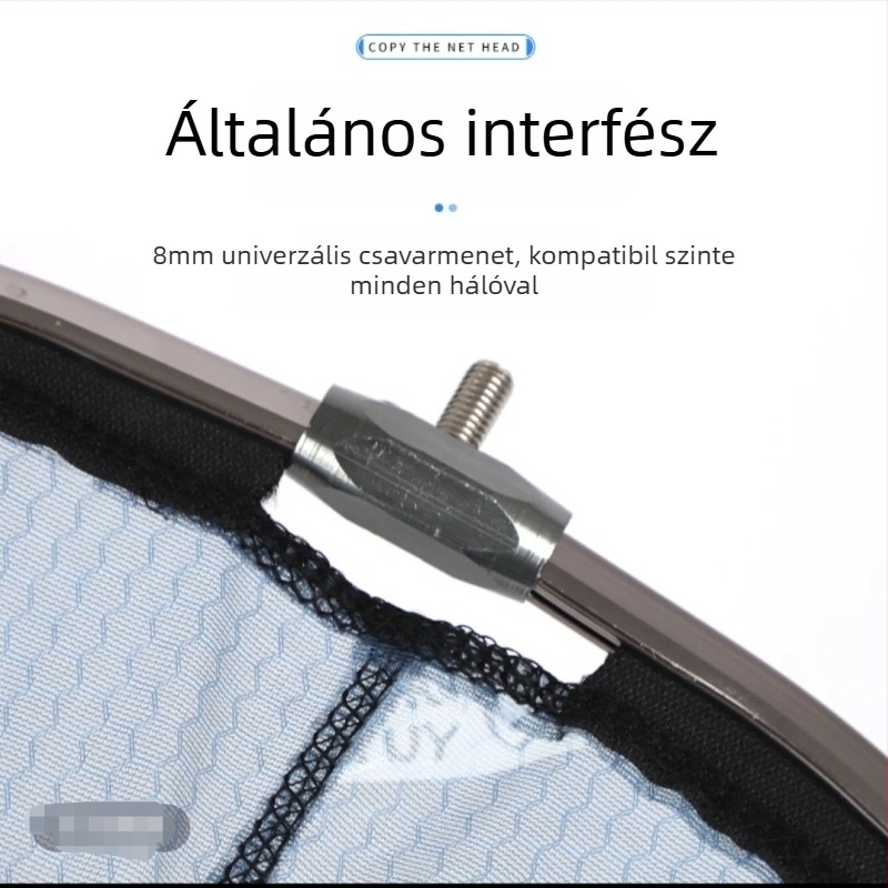 Hálófej alumíniumötvözetből a horgászathoz, frissített edzett változat, mélyebb kialakítás, Anti-Hook, vízszivárgás elleni védelem