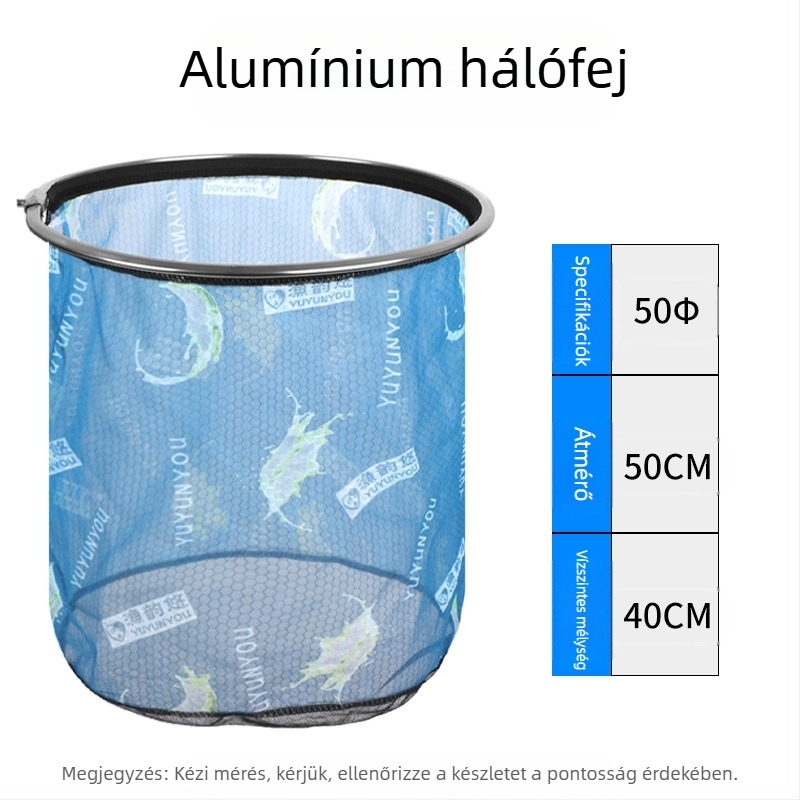 Hálófej alumíniumötvözetből a horgászathoz, frissített edzett változat, mélyebb kialakítás, Anti-Hook, vízszivárgás elleni védelem