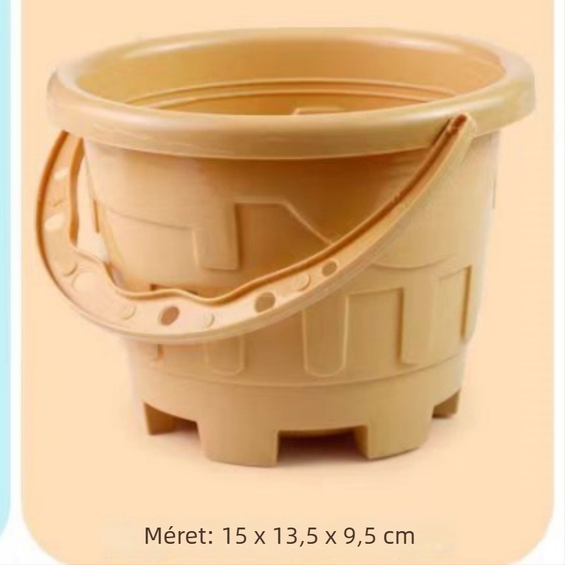 Homokozó játék készlet, műanyagból, homokozó- és vízijátékokhoz, 4–6 éveseknek, tartalmaz homokozó kocsit