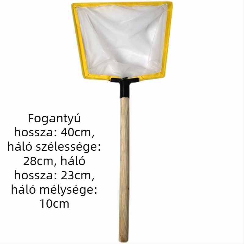 Fa markolatú horgász háló, ultra-dens 100-szemes háló búvárszövettel