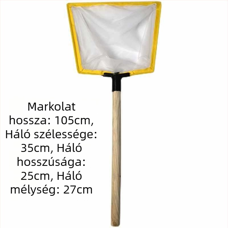 Fa markolatú horgász háló, ultra-dens 100-szemes háló búvárszövettel