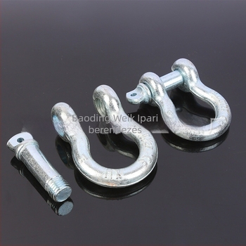Shackle - Bow/U-Shaped, Galvanized, Heavy-Duty Industrial Lifting, G209/210, High-Strength Carbon Steel