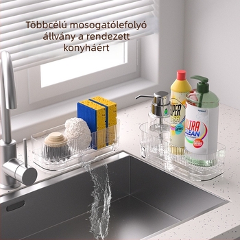 Konyhai mosogatótároló állvány – PE anyag, tárolási funkció, testreszabható logó nyomtatással, bevezetve 2025.9