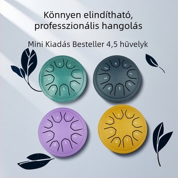 Mini éteri dob, 4 hüvelyk, 8 hangú acél nyelv dob kezdőknek, hordozható ütőhangszer