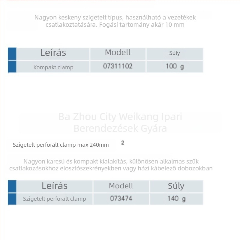 Szigetelés átszúró kábelcsipesz elektromos szekrényekhez keskeny helyiségekben – Weienke, Power Construction modell, 4018, élő munkákhoz