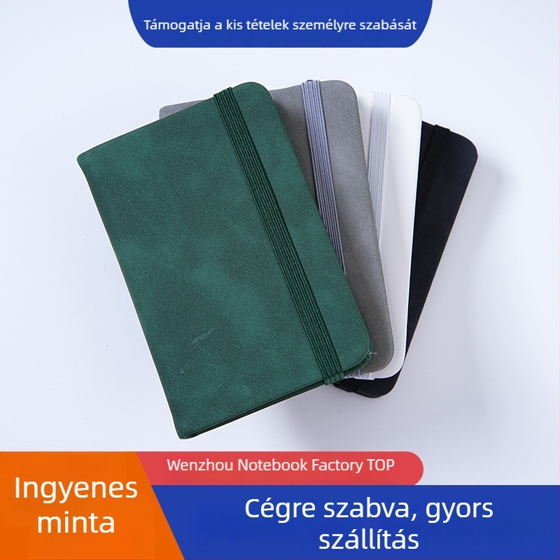 Jegyzetfüzet Distant trees, üzleti iroda stílus, műbőr borító, kötés varrva és ragasztva, Dowling papír