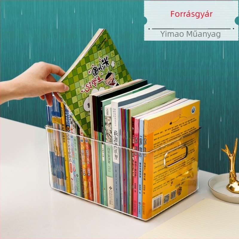 Asztali tároló doboz YM999, PET műanyag, 1 L kapacitás, fedél nélkül, Escape Cat
