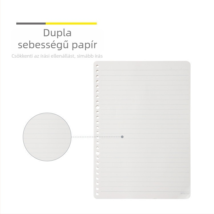 Kicserélhető mag lazán illeszkedő jegyzetfüzethez – HB5655A/HB5655B, vízszintes vonalak, sima papír