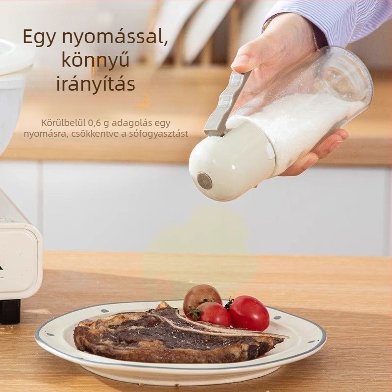 Üvegből készült sótartó fűszerezéshez — Nedvességálló, pontos sómérés