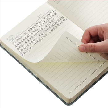 Testreszabható logóval ellátott notesz, műbőr borító, puha borítás, ragasztó kötés, 200 oldal Daolin papír