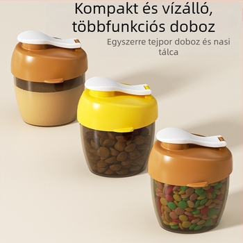 Hordozható baba tejpor tároló doboz, 70 ml kapacitás, PP anyag, 0–2 éves korig.