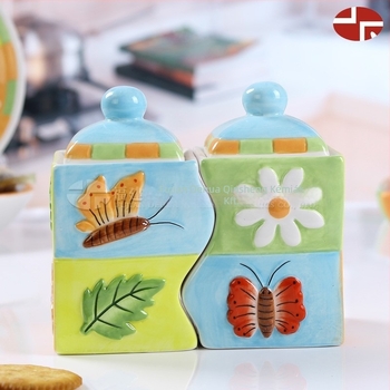 Ház alakú kerámia fűszertartó szilárd fűszerekhez, nordic stílus, logó nyomtatása és testreszabás