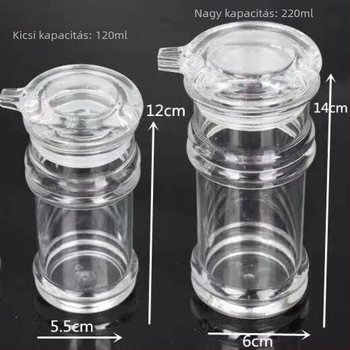 Mingshuo műanyag fűszertartó üveg, könnyű luxus stílus, testreszabás nem lehetséges, logó nélkül