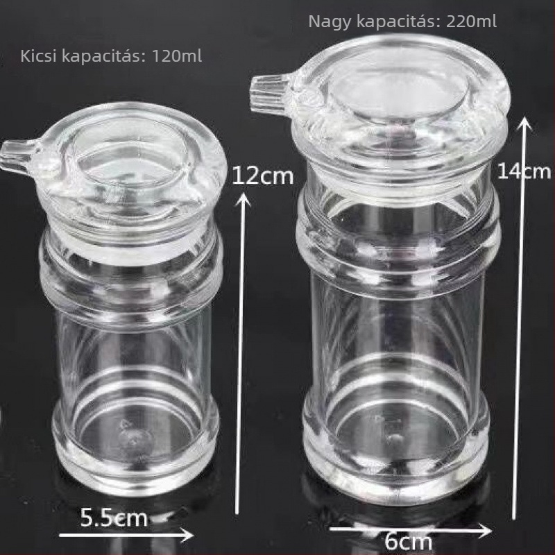 Mingshuo műanyag fűszertartó üveg, könnyű luxus stílus, testreszabás nem lehetséges, logó nélkül