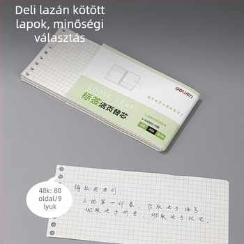 Loose-leaf refill N4880 – 80 oldal, 9 lyuk, 48K, négyzetes rács üres papír