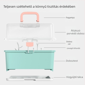 Baba cumisüveg tároló és szárítórendszer, szervező cumisüvegekhez és cumisüveg keféhez, 0.9 kg, újszülött–3 éves korig, Ubedi márka