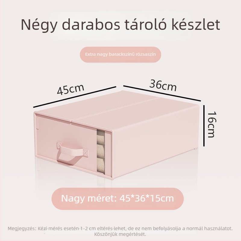 Porálló négyrészes ágyneműtároló doboz, szatén+PP lemez, vízálló, összehajtható textiltároló, 18 L