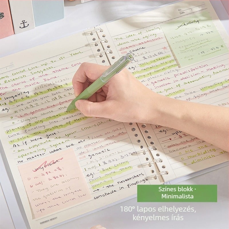 B5-ös méretű jegyzetfüzet cserélhető oldalakkal