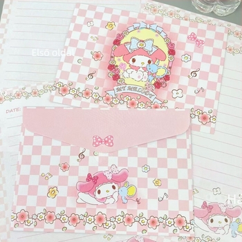 Ablakos levélpapírkészlet, romantikus kézírásos ajándék Valentin-napra, Modell No. 3/b6, papír