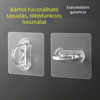 Kör alakú öntapadós falikampó — tároló háromsoros kampókkal, 20–30 kg teherbírás