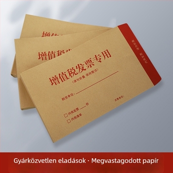 Kraft papír számla boríték, nyugati stílusú, modell No. 7/c5, logó nyomtatás elérhető, feldolgozás és testreszabás lehetséges.