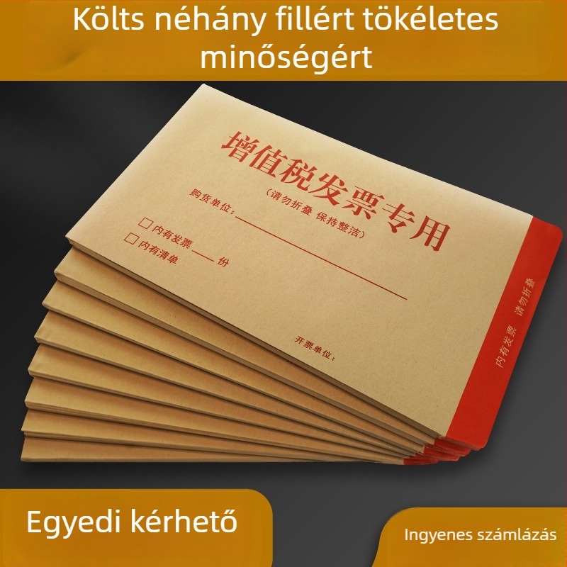 Kraft papír számla boríték, nyugati stílusú, modell No. 7/c5, logó nyomtatás elérhető, feldolgozás és testreszabás lehetséges.