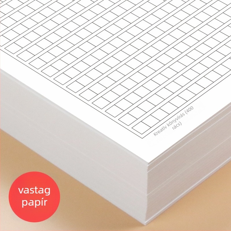Book Line Négyzetes rácsos vázlatfüzet, 400 négyzet, vastag papír, kínai boríték stílus, logó nyomtatva