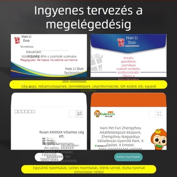 Nyugati stílusú vastagított boríték, logónyomtatás, rendelésre történő testreszabás, 120 g dupla offset papír, modellek: 1,2,3,5,6,74,8,9