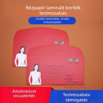 Személyre szabott kraft papír borítékok ÁFA-dokumentumokhoz, forró présselés, kínai stílusú dizájn