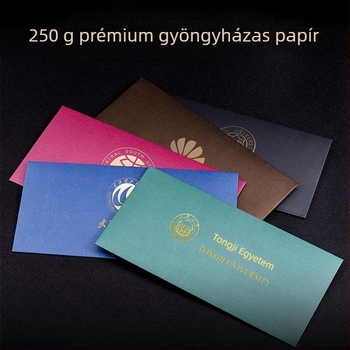 Személyre szabott kraft papír borítékok ÁFA-dokumentumokhoz, forró présselés, kínai stílusú dizájn
