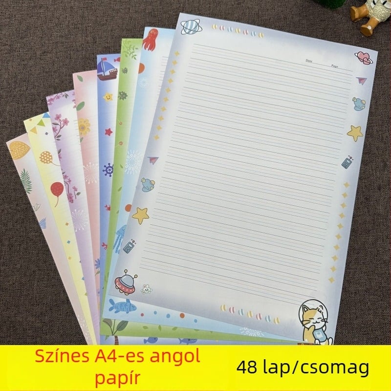 Angol íráspapír, boríték-stílus, logó nélkül, nem testre szabható, nem importált
