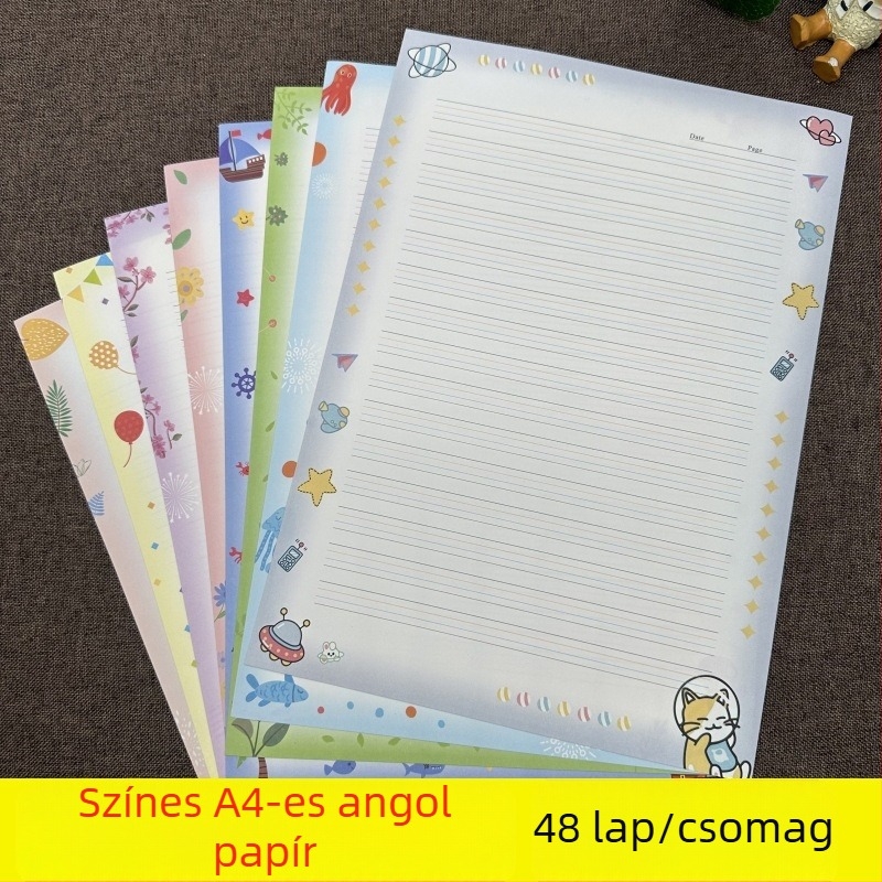 Angol íráspapír, boríték-stílus, logó nélkül, nem testre szabható, nem importált