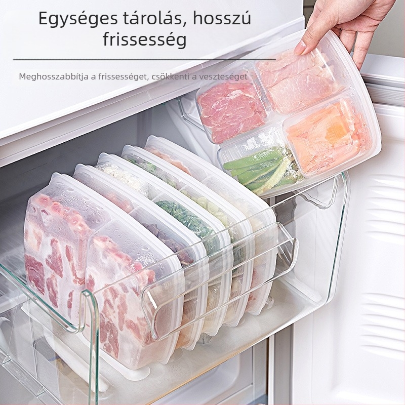 Hűtőszekrény tároló doboz — japán stílusú, átlátszó műanyag, Star márka, tárolásra és megőrzésre.