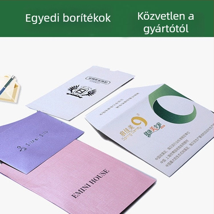 Logo nyomtatással és testreszabással ellátott boríték (Anyagok: fehér karton, bevont papír, sárga kraft papír, offset papír; Modell: No. 6/ZL; Stílus: kínai boríték; Logó nyomtatás: Igen; Testreszabás: Igen)