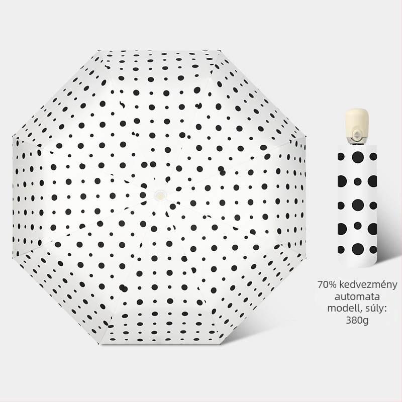 Napelleny esernyő automatikus nyitás/zárás funkcióval, 8 borda rostból, acél tengellyel, 210T vinil bevonatú szövet, UPF>50