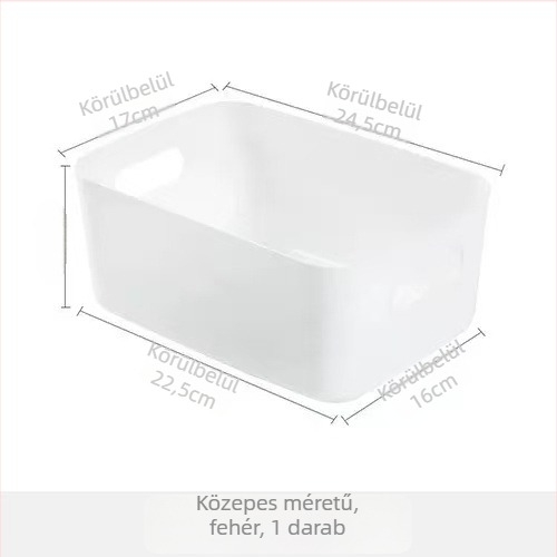 Asztali ékszertároló doboz, fedél nélküli, műanyag, 10 rekesz, modern minimalista stílus
