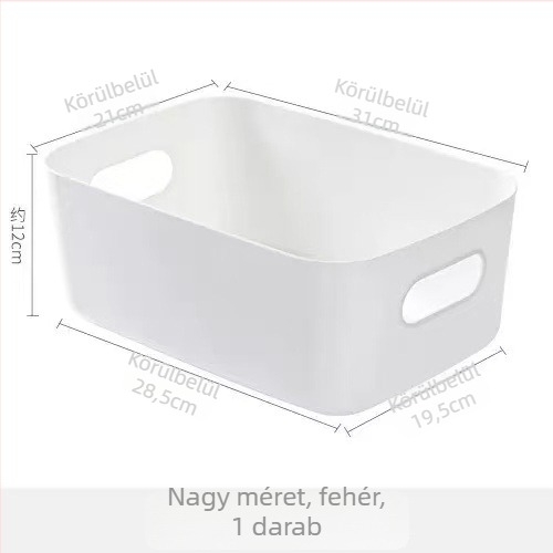 Asztali ékszertároló doboz, fedél nélküli, műanyag, 10 rekesz, modern minimalista stílus