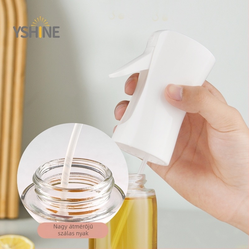 Üveg olajspray palack nyomógombos permetezővel, automatikus nyitás-zárás, minimalist design, Yao Chen