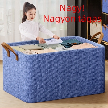 Textil gardrób tároló doboz ruhákhoz és nadrágokhoz, összecsukható és egymásra tehető